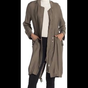 Allsaints army green Elio bomber parker size us 2